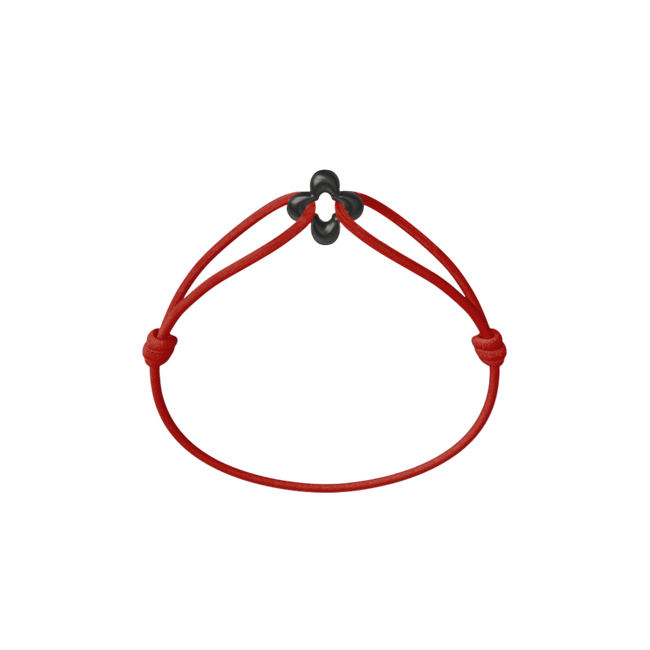 Mini Black Clover Cord Bracelet