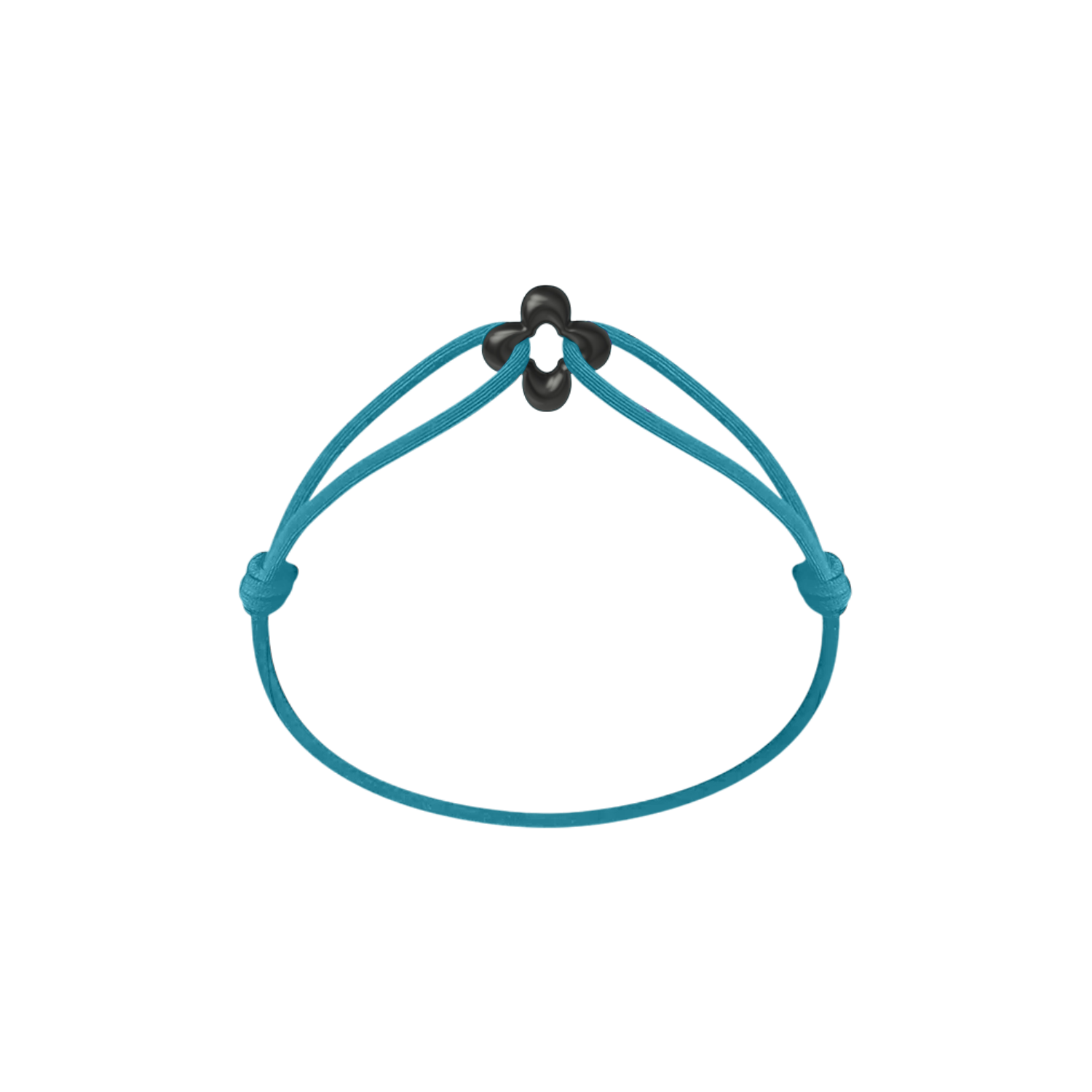 Mini Black Clover Cord Bracelet