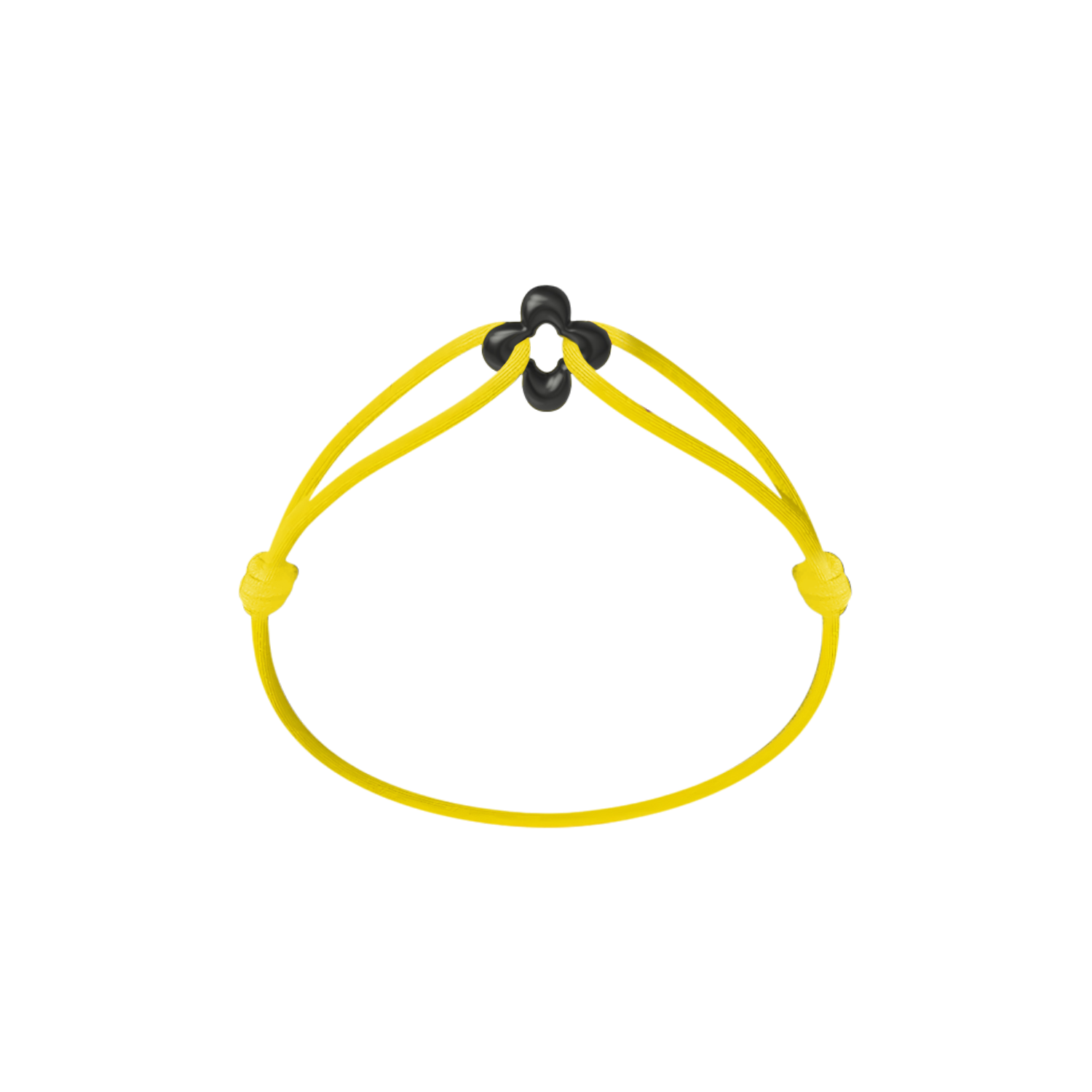 Mini Black Clover Cord Bracelet