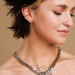 Large Black Star Huggie Earrings