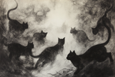 Black Cats Blanket