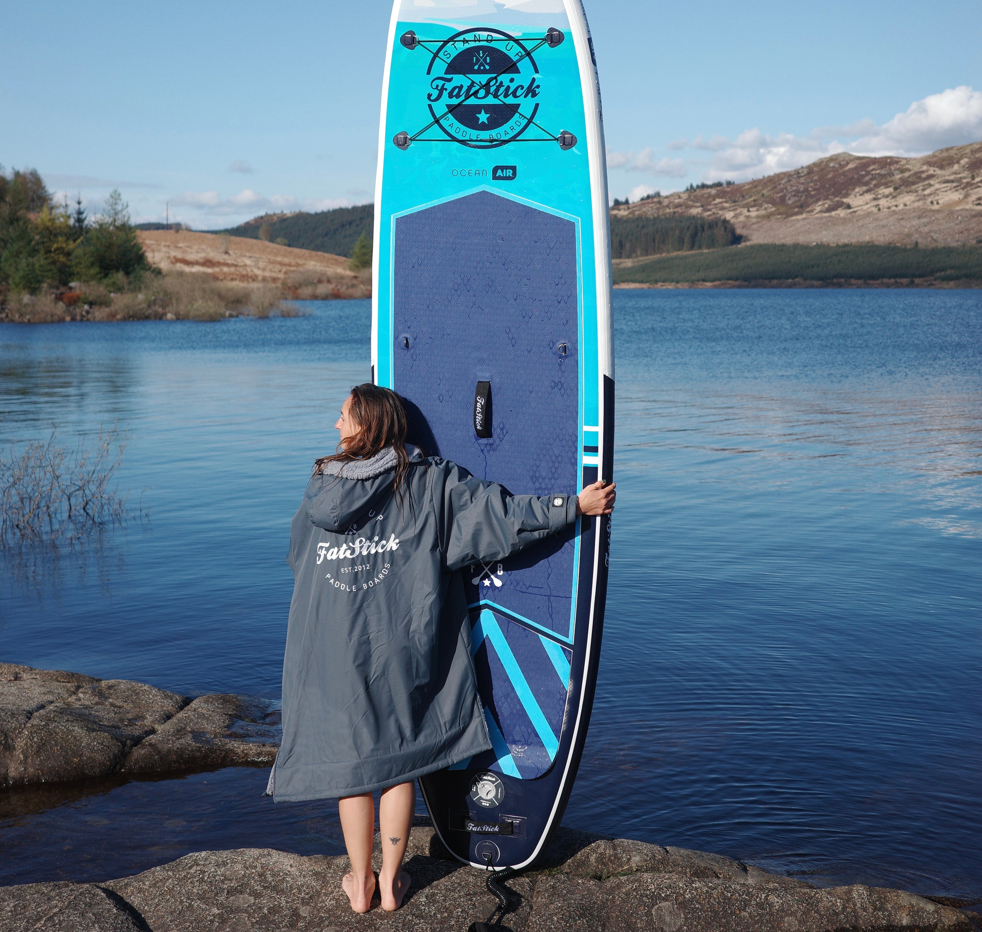 FREE BEANIE | Recycled Fleece Changing Robe “FatWrap” | Waterproof |Beach | Swimming | Surfing | Coat