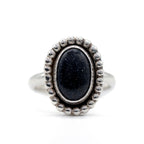 Blue Sandstone Cocktail Ring - Size T