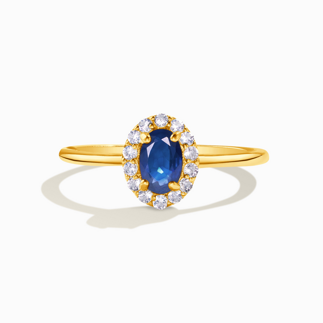 Blue Sapphire Ring in 18k Gold Vermeil