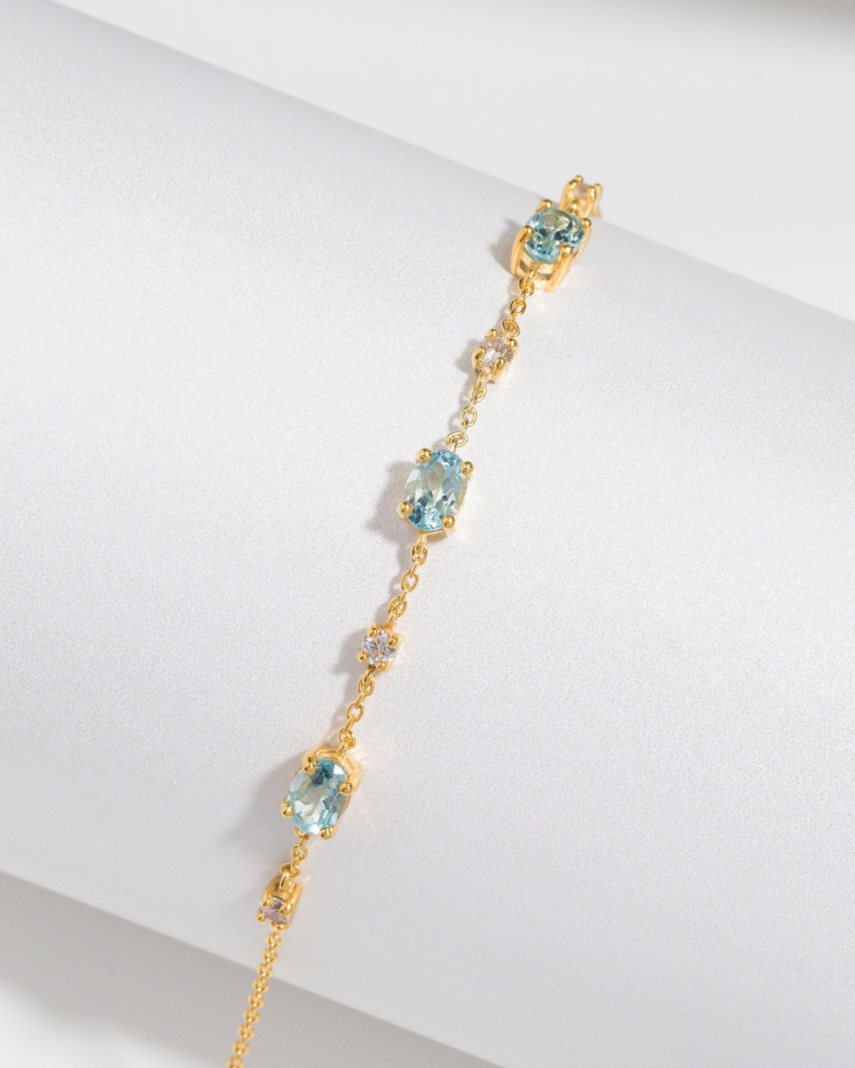 Mini Set 2 - Blue Topaz Jewellery Set in 18k Gold Vermeil