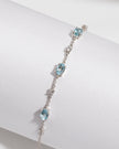 Komplettes Set – Schmuckset mit blauem Topas in Sterlingsilber