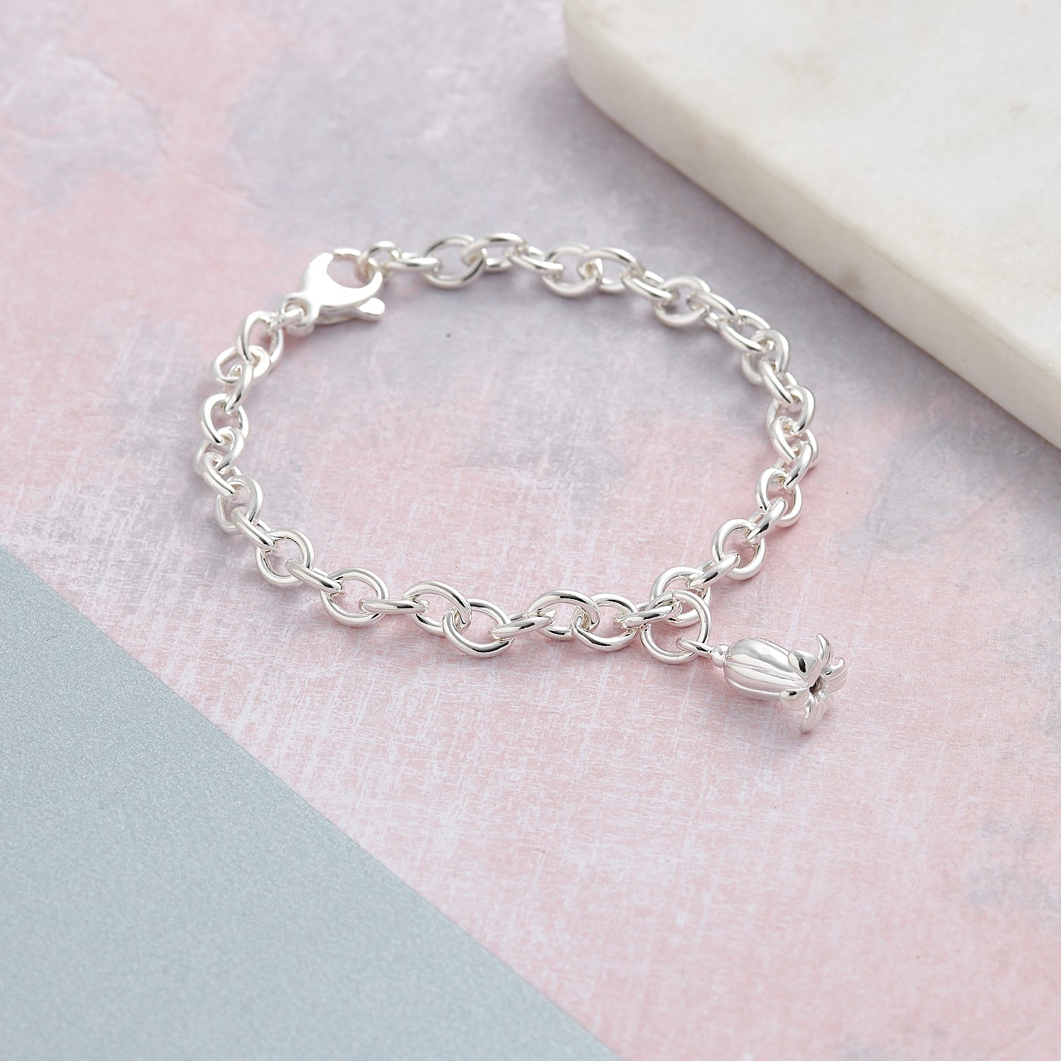 Bluebell Flower Silver Charm