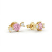 Solid Gold Earrings – Blush Radiance Trio – 14ct Gold