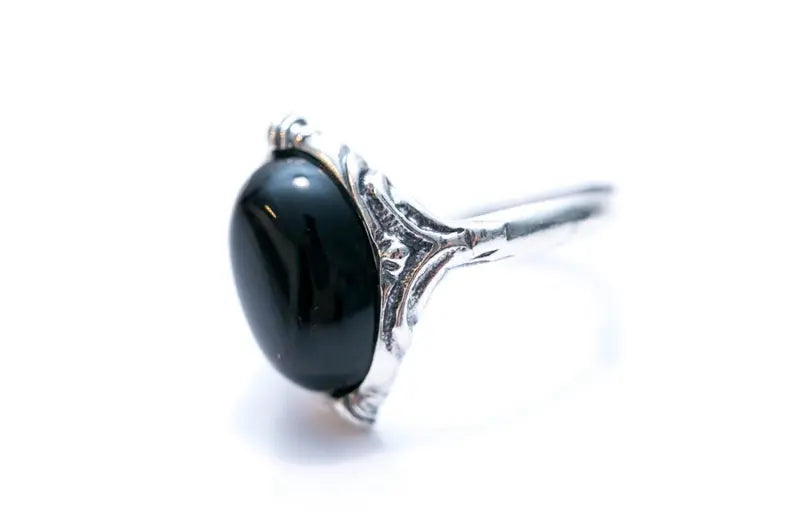 Boho Cherry Red Amber Ring