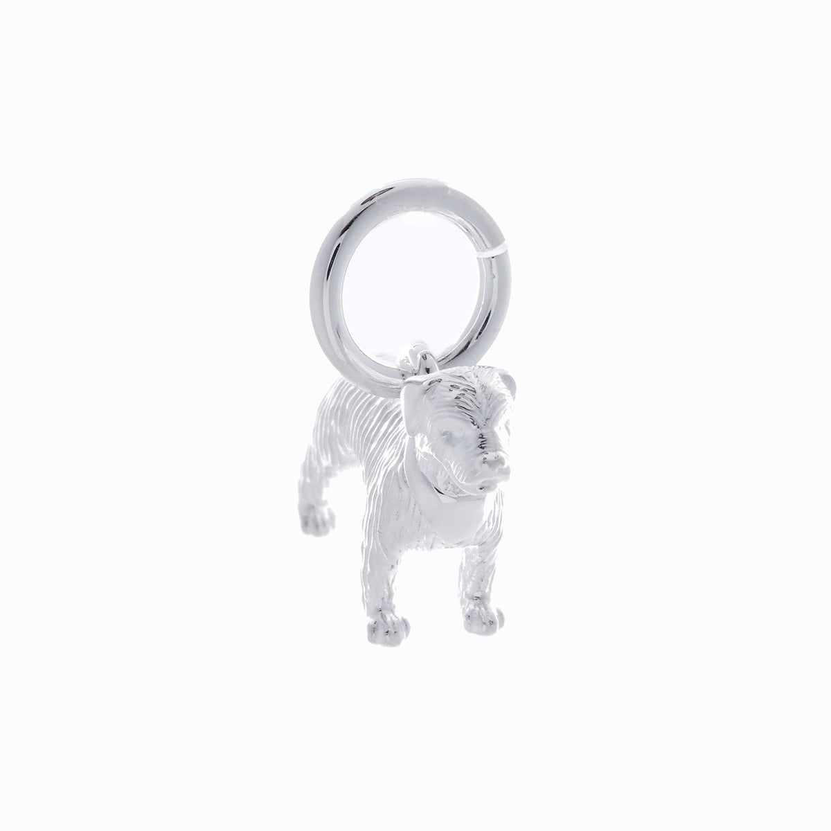 Border Terrier Personalised Silver Dog Tag Necklace