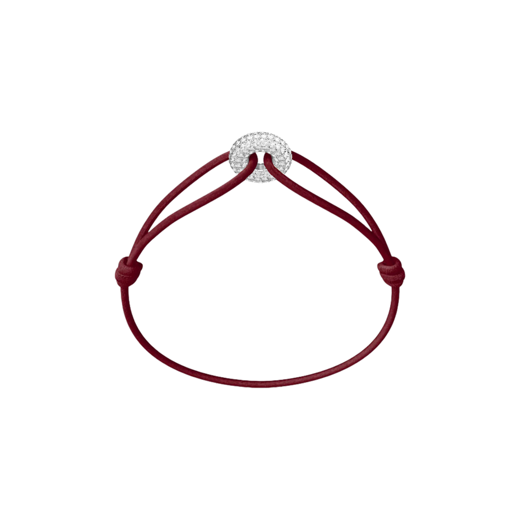 Mini Silver Soho Pavé Cord Bracelet