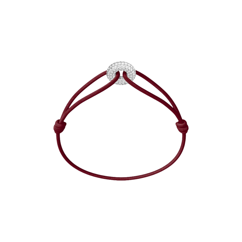 Mini Silver Soho Pavé Cord Bracelet