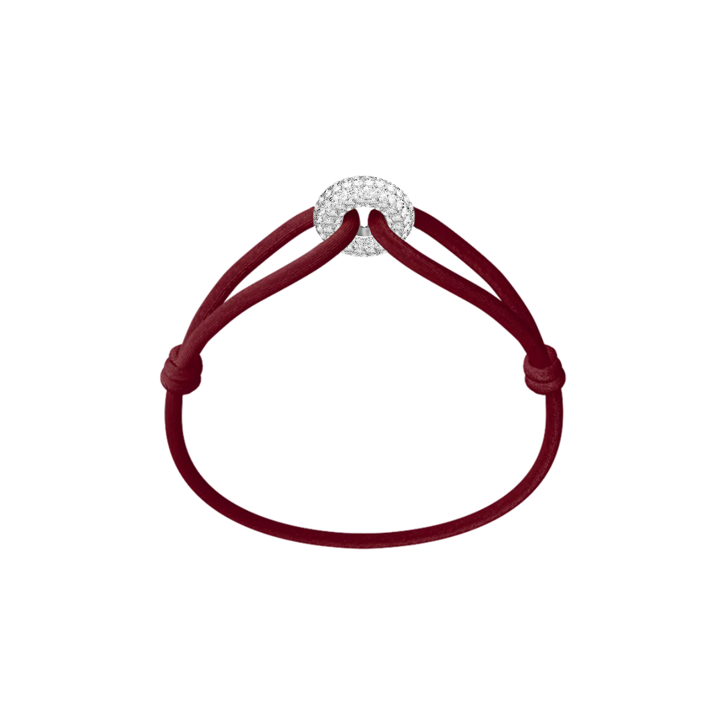 Silver Soho Pavé Cord Bracelet