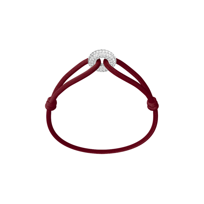 Silver Soho Pavé Cord Bracelet
