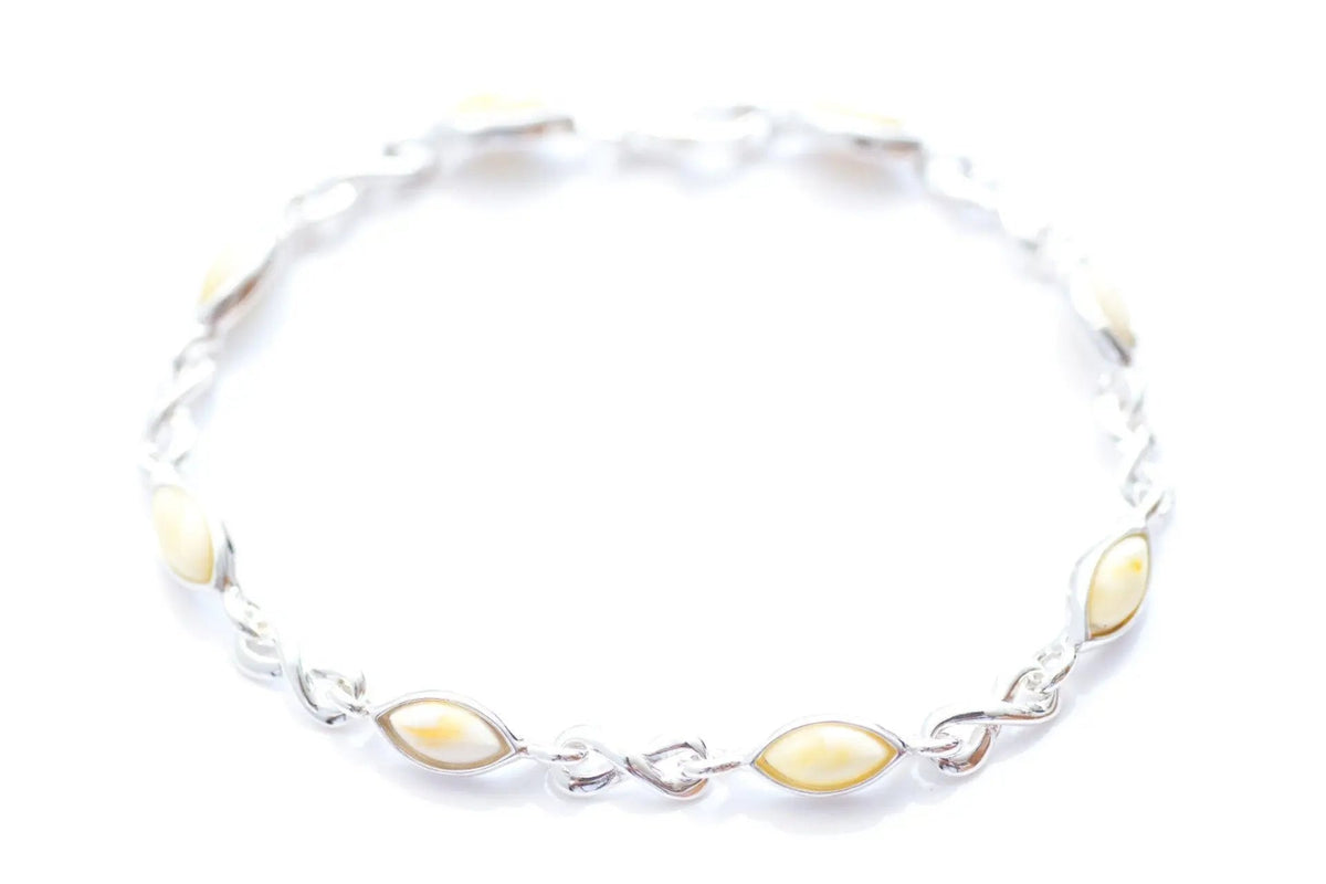 Bernstein-Armband „Butterscotch Infinity“