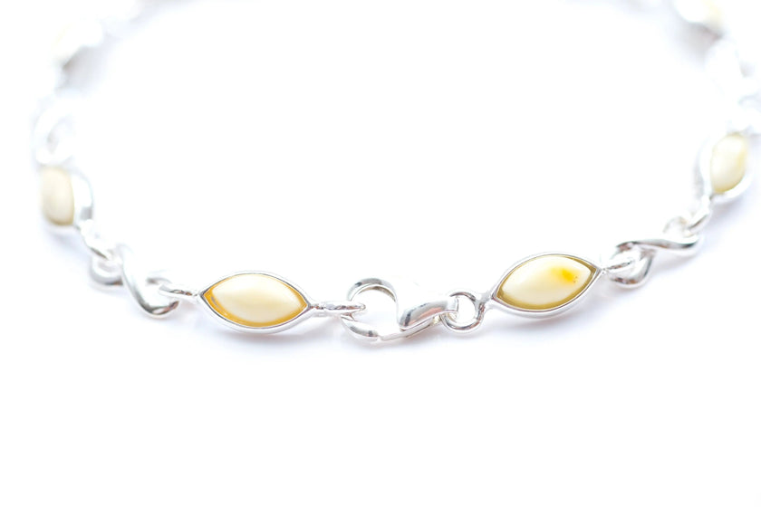 Bernstein-Armband „Butterscotch Infinity“