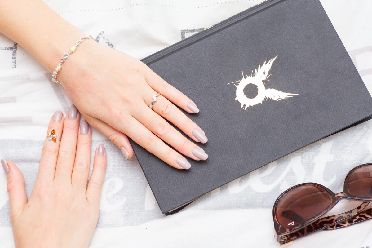 Bernstein-Armband „Butterscotch Infinity“