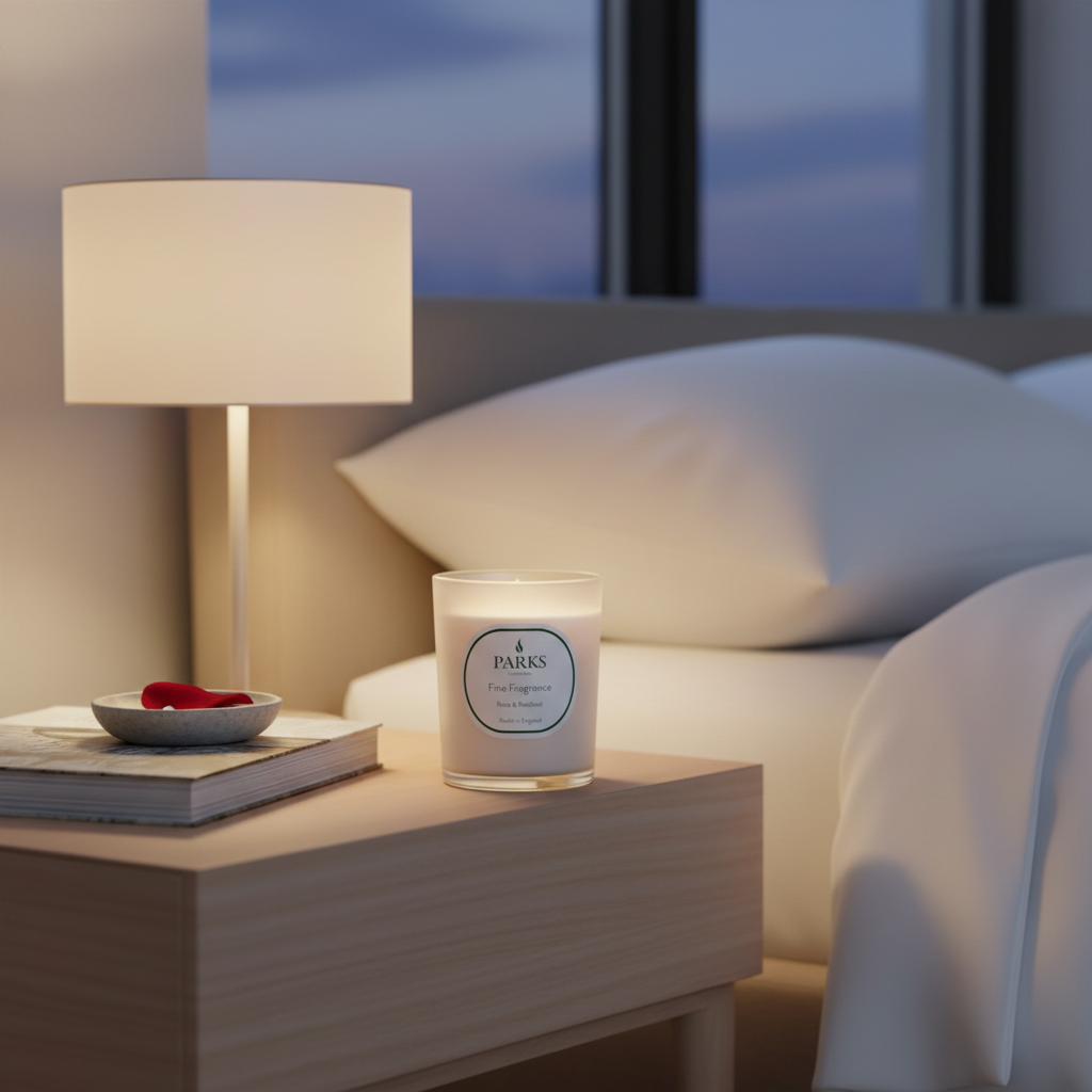 FINE FRAGRANCE 180G CANDLE ROSE & PATCHOULI