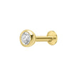 Beginnings Cubic Zirconia Bezel Labret Stud Earring
