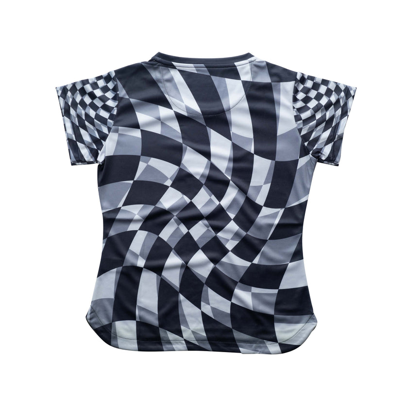 Aixo Checker Womens Top Grey