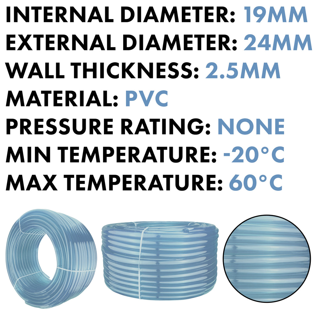 Clear PVC Pipe 19mm*24mm