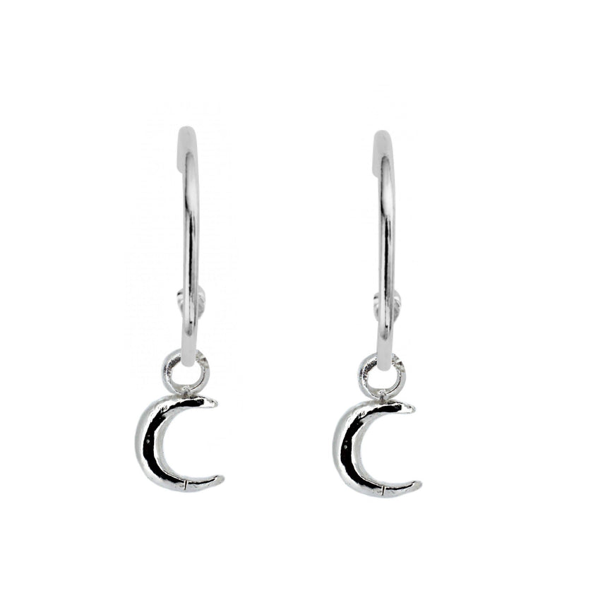 Crescent Moon Hoops