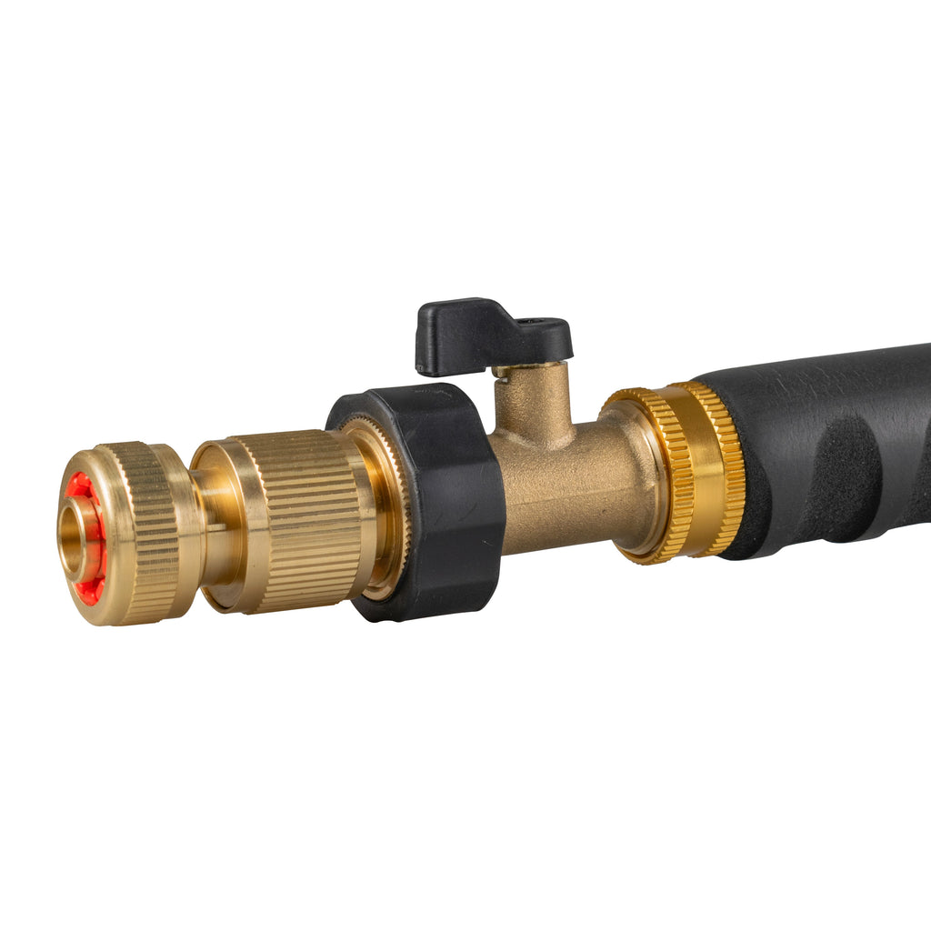 50cm Garden Watering Lance with Brass Valve and Quick Connect Hose Connector
