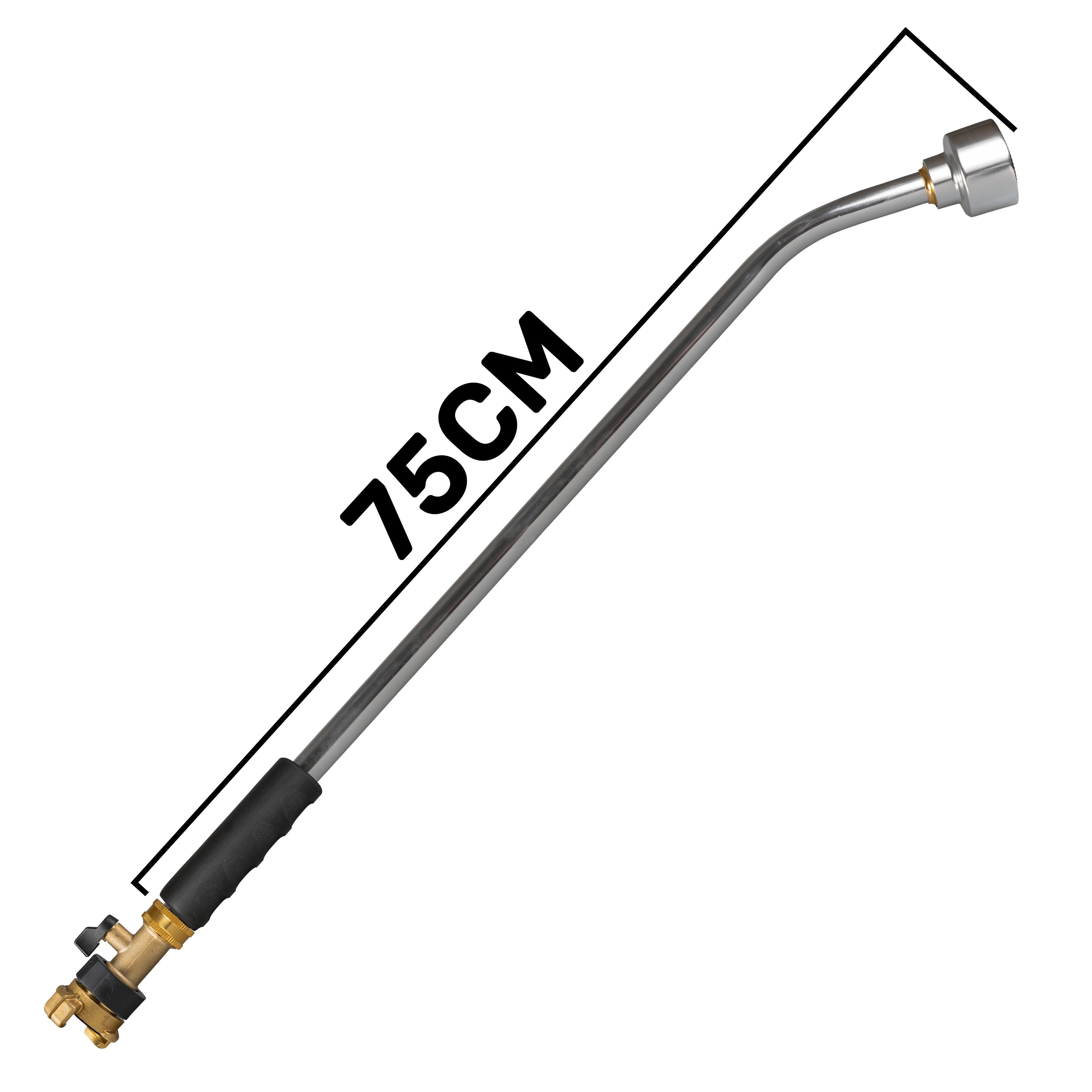 75cm Garden Watering Lance with Brass Valve and Geka Type Fitting
