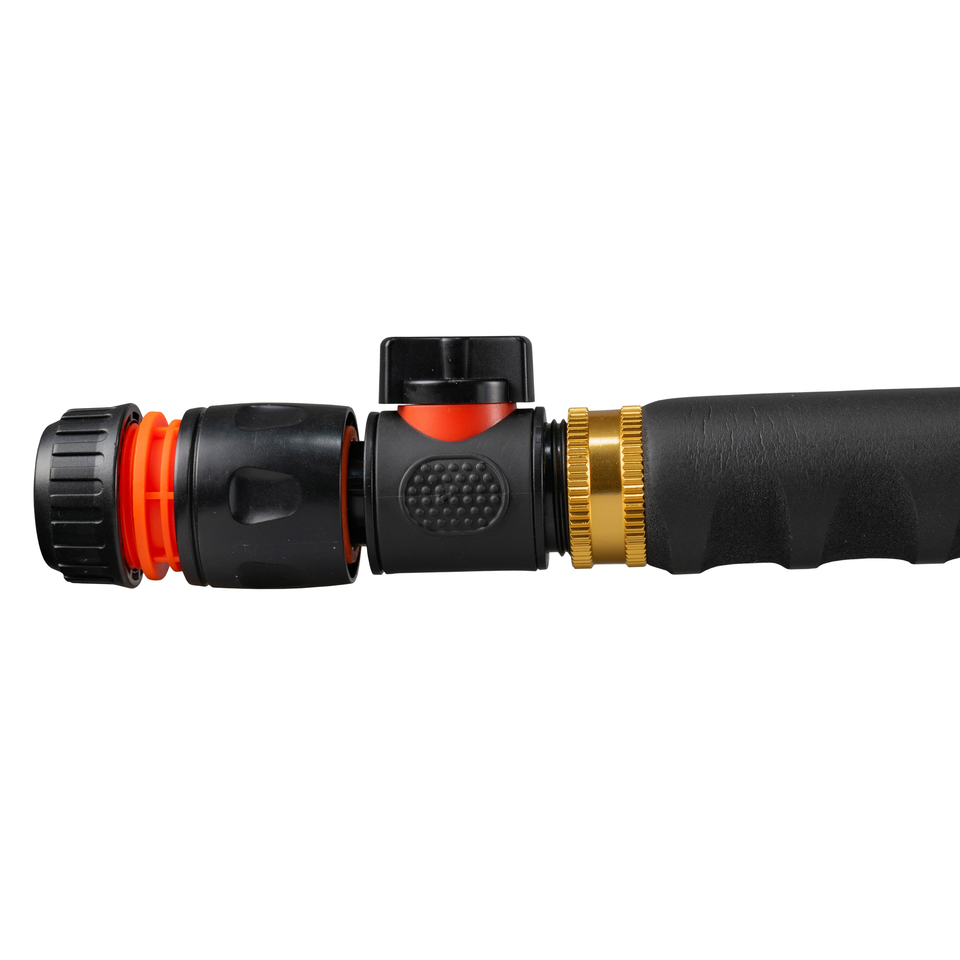 90cm Garden Watering Lance with Quick Connect Valve (Black) and Hose Connector
