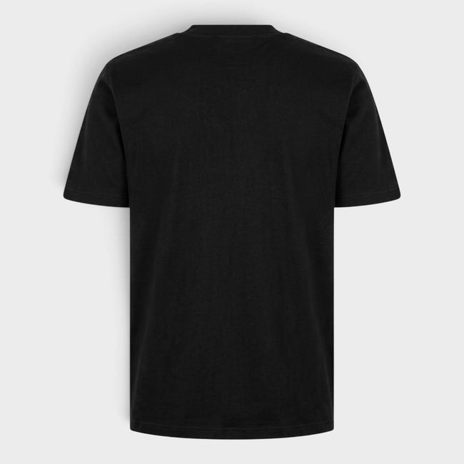 Camiseta Negra con Parche de Diamante y Logo Clásico
