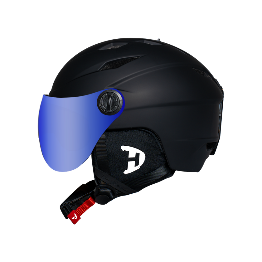 Daytona Carver Ski Helmet - Adjustable Ski Helmet for Men, Women & Youth - Dull Black with Anti-Fog Visor