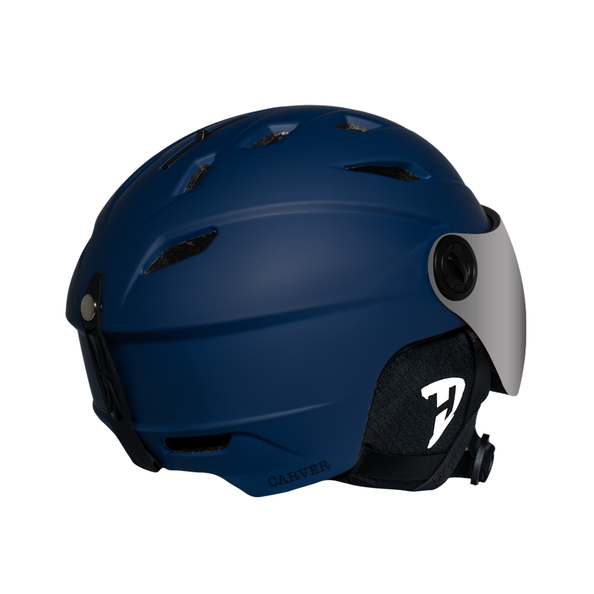 Daytona Carver Ski Helmet - Adjustable Ski Helmet for Men, Women & Youth - Dull Blue with Anti-Fog Visor