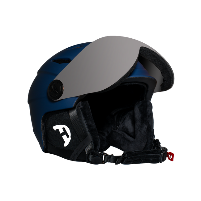 Daytona Carver Ski Helmet - Adjustable Ski Helmet for Men, Women & Youth - Dull Blue with Anti-Fog Visor