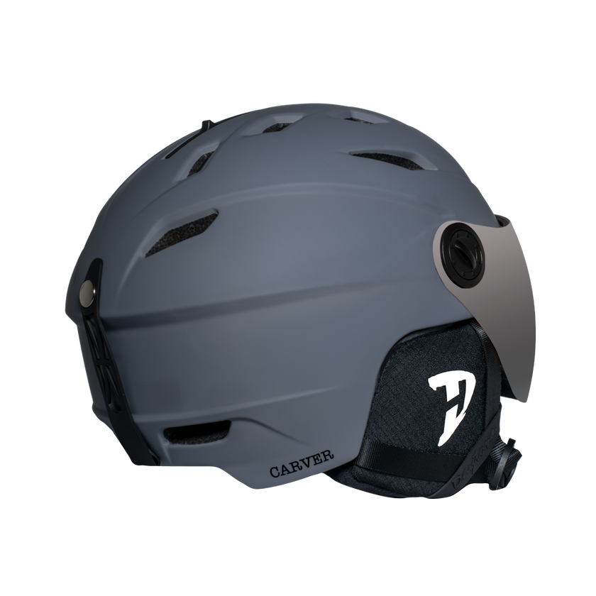 Daytona Carver Ski Helmet - Adjustable Helmet for Men, Women & Youth - Dull Grey with Anti-Fog Visor