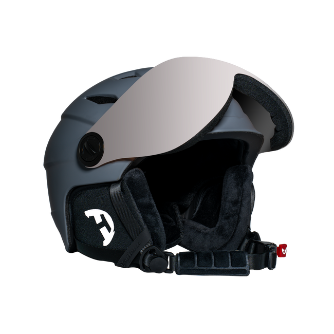Daytona Carver Ski Helmet - Adjustable Helmet for Men, Women & Youth - Dull Grey with Anti-Fog Visor