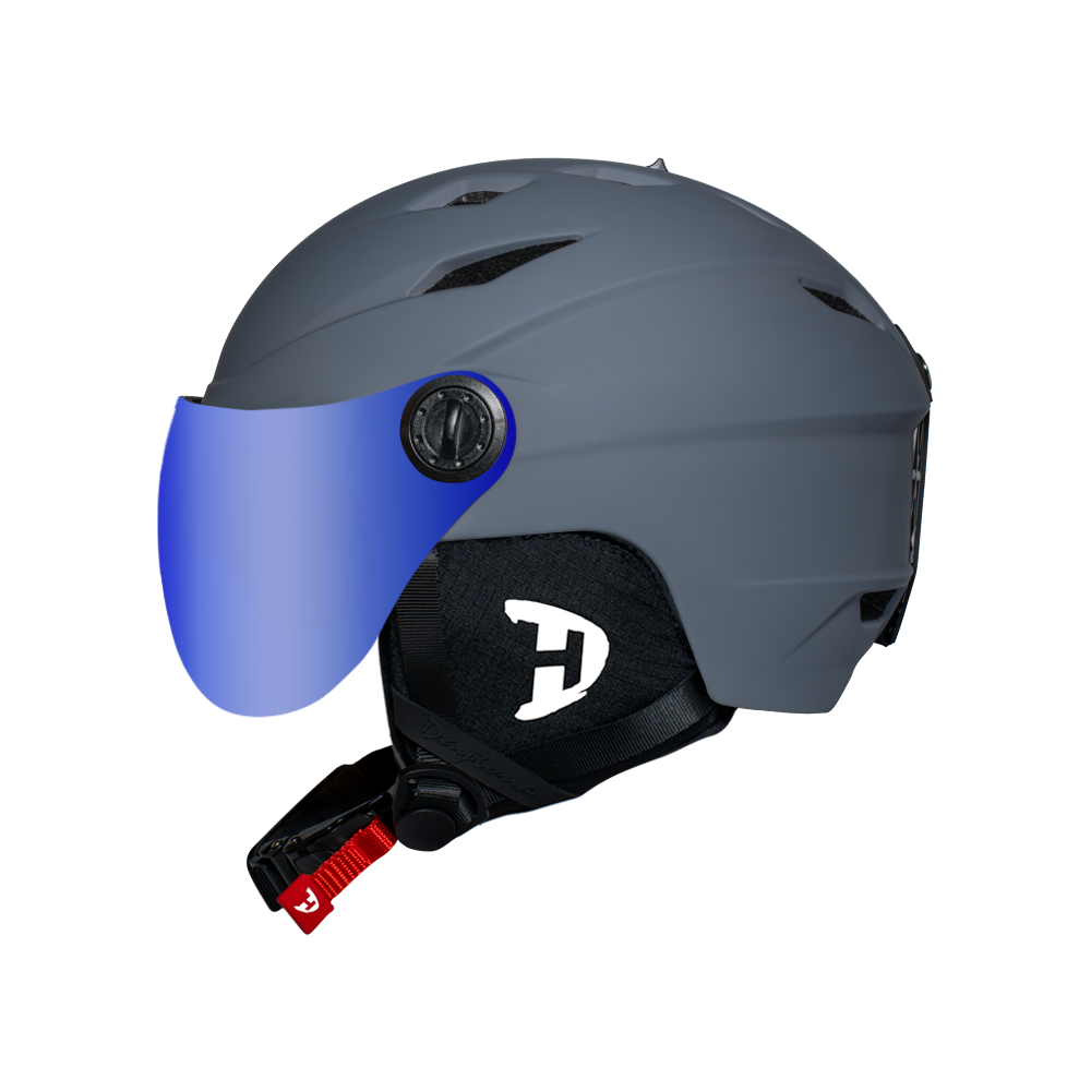 Daytona Carver Ski Helmet - Adjustable Helmet for Men, Women & Youth - Dull Grey with Anti-Fog Visor