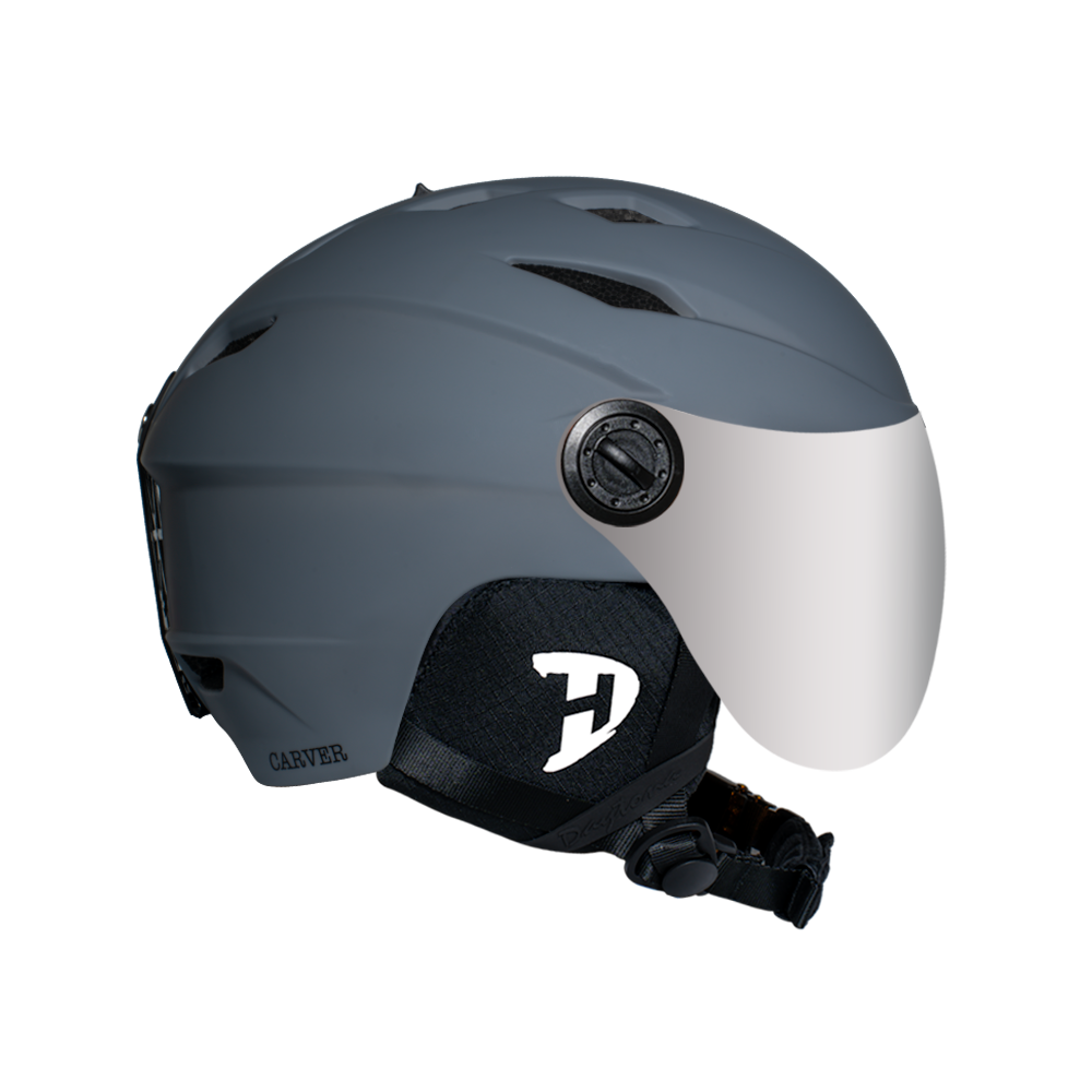 Daytona Carver Ski Helmet - Adjustable Ski Helmet for Men, Women & Youth - Dull Grey with Anti-Fog Visor