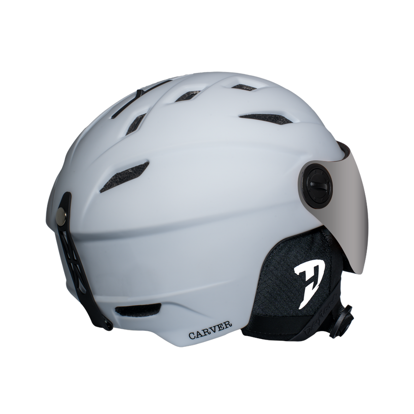 Daytona Carver Ski Helmet - Adjustable Ski Helmet for Men, Women & Youth - Dull Chalk White with Anti-Fog Visor