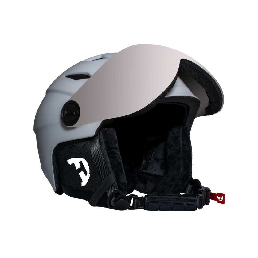 Daytona Carver Ski Helmet - Adjustable Ski Helmet for Men, Women & Youth - Dull Chalk White with Anti-Fog Visor