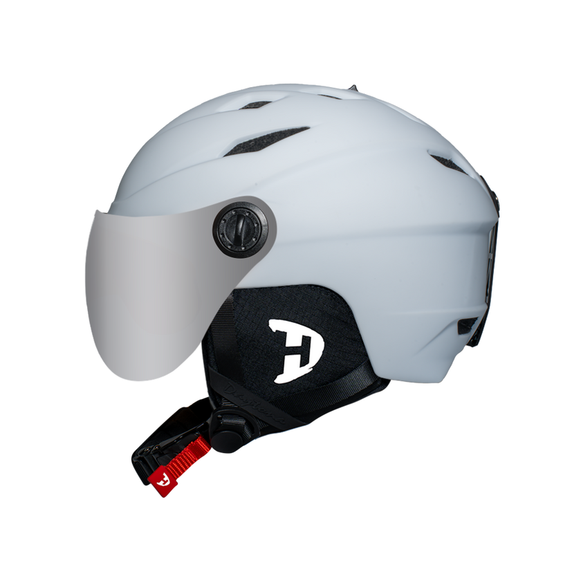 Daytona Carver Ski Helmet - Adjustable Ski Helmet for Men, Women & Youth - Dull Chalk White with Anti-Fog Visor