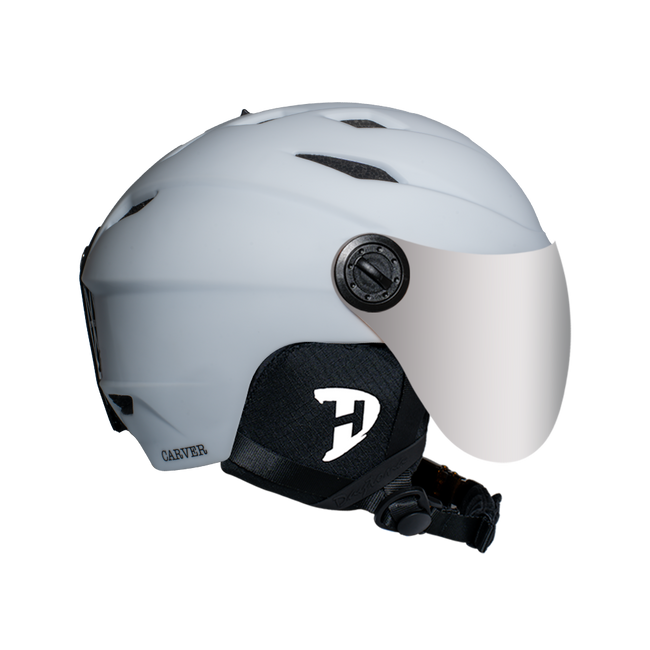 Daytona Carver Ski Helmet - Adjustable Ski Helmet for Men, Women & Youth - Dull Chalk White with Anti-Fog Visor