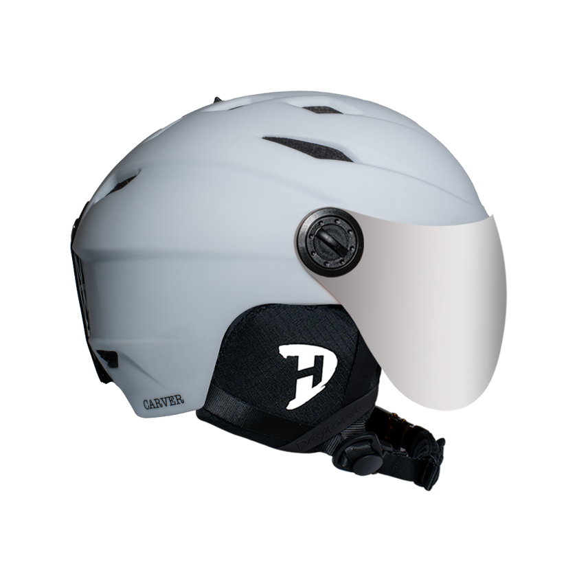 Daytona Carver Ski Helmet - Adjustable Ski Helmet for Men, Women & Youth - Dull Chalk White with Anti-Fog Visor