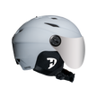 Casco de esquí Daytona Carver - Casco de esquí ajustable para hombres, mujeres y jóvenes - Blanco tiza mate con visera antivaho