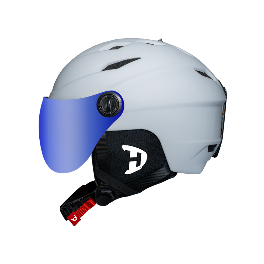 Daytona Carver Ski Helmet - Adjustable Ski Helmet for Men, Women & Youth - Dull Chalk White with Anti-Fog Visor