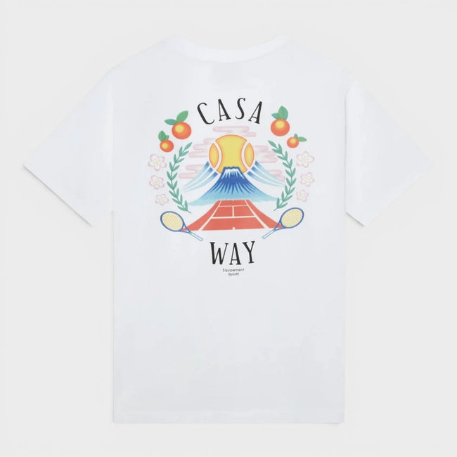 Casa Way Mountain Printed T-Shirt White