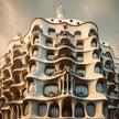 Casa Milà Waves Canvas