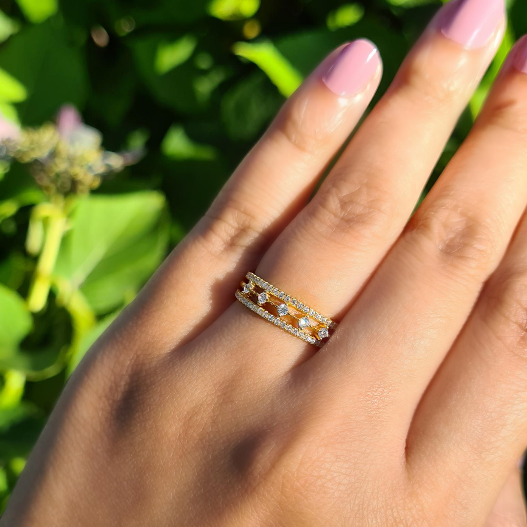 Celeste Stapelring-Set in Gold