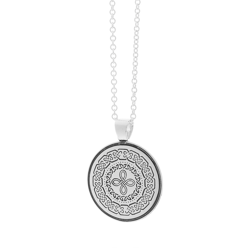 Keltisches Mandala Personalisierte Silberhalskette