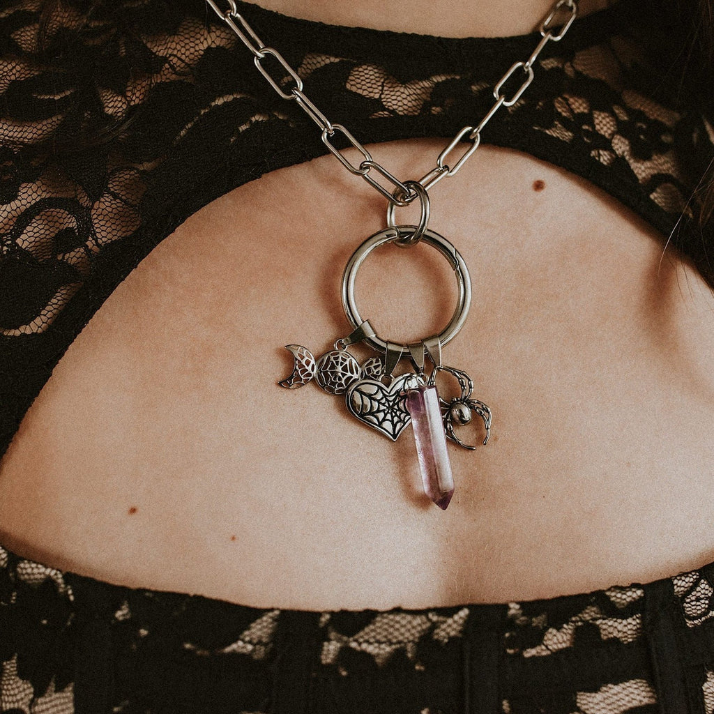 Charm Coven Cobweb Heart Charm