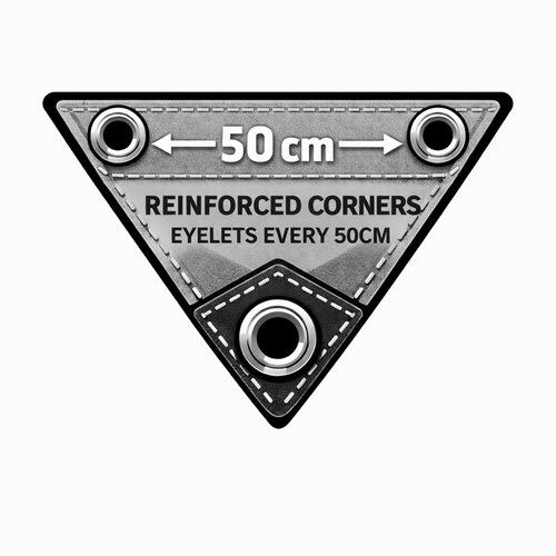 Black/Silver L-Grade Tarpaulin 8m x 12m